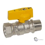 Кран шаровый газовый FIV ВН с полусгоном Ду20 Ру6 Кран шаровый газовый FIV ВН с полусгоном Ду20 Ру6