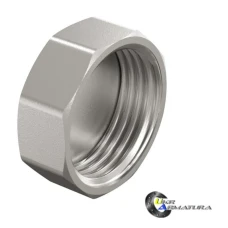 Заглушка латунна нікельована ВР Ду15 G1/2"